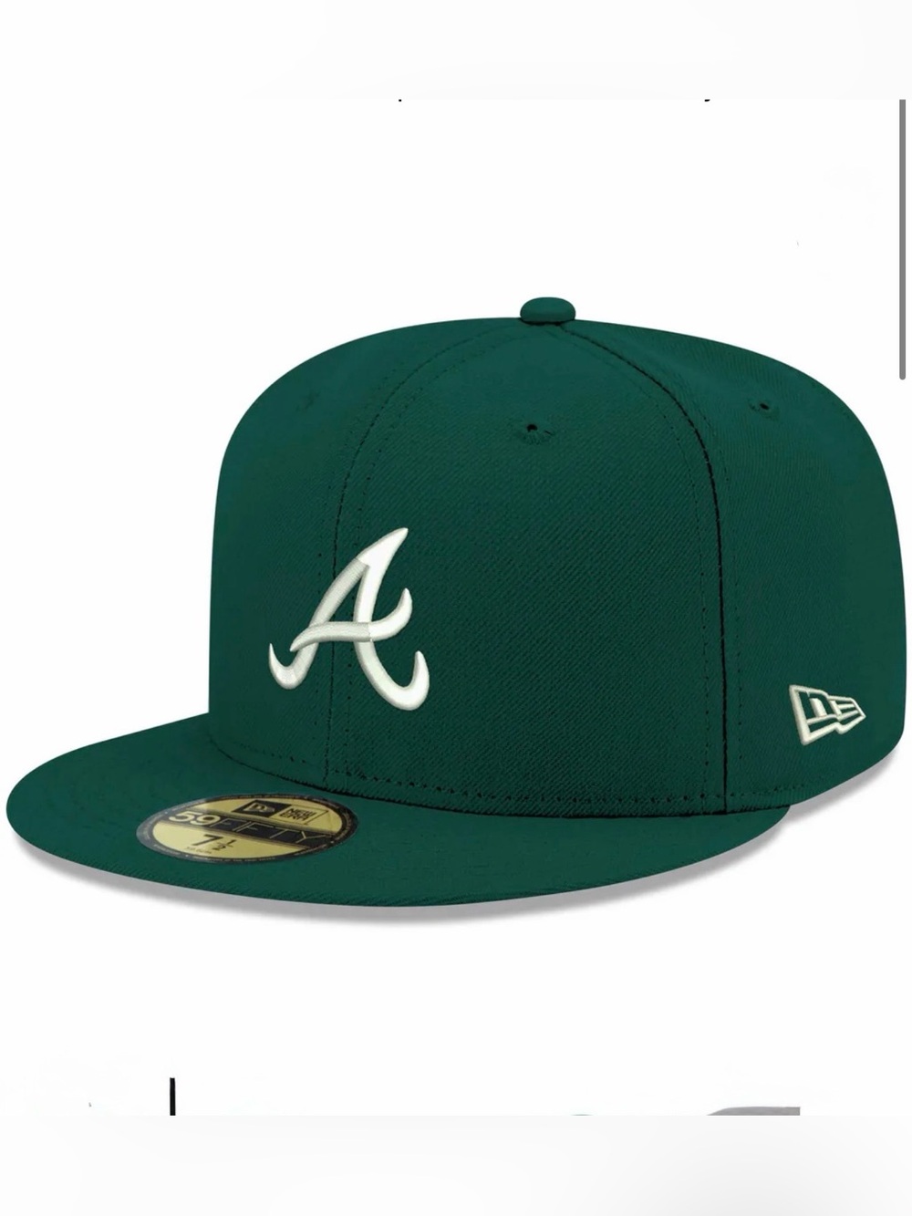 Atlanta Braves New Era White Logo 59FIFTY Fitted
Hat - Green